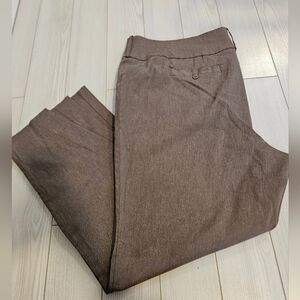 Women's Brown Pants Size 26 Stretchy high rise pull on plus size